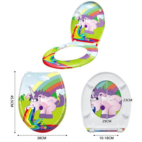 LZQ innovativ toalettsits med automatiskt lyft- och sänksystem - diversifierade modeller (Rainbow Horse)