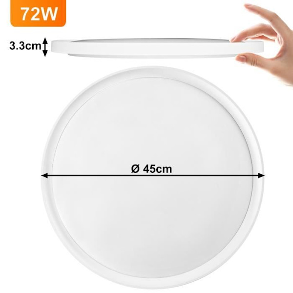 LED taklampa - LZQ - 72W - Vattentät IP44 - Modern design - Energisparande Husets färg: vit Ljus färg: kall vit