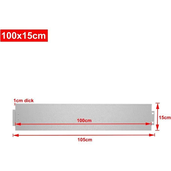 LARS360 30m Trädgårdskanter Galvaniserat stål Gräsmattkant Palisade Galvaniserat stål Barriär Höjd: 18cm
