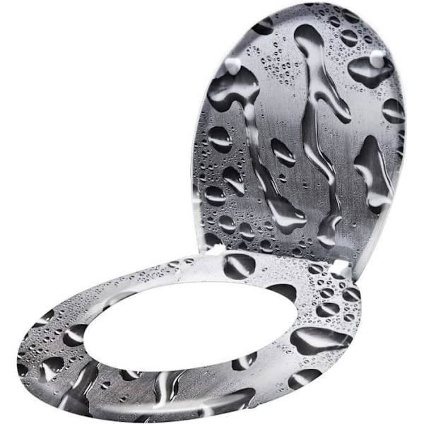 Toalettsits - LZQ - Soft Close - Finish av hög kvalitet - Enkel att fästa - Universal Vattnet
