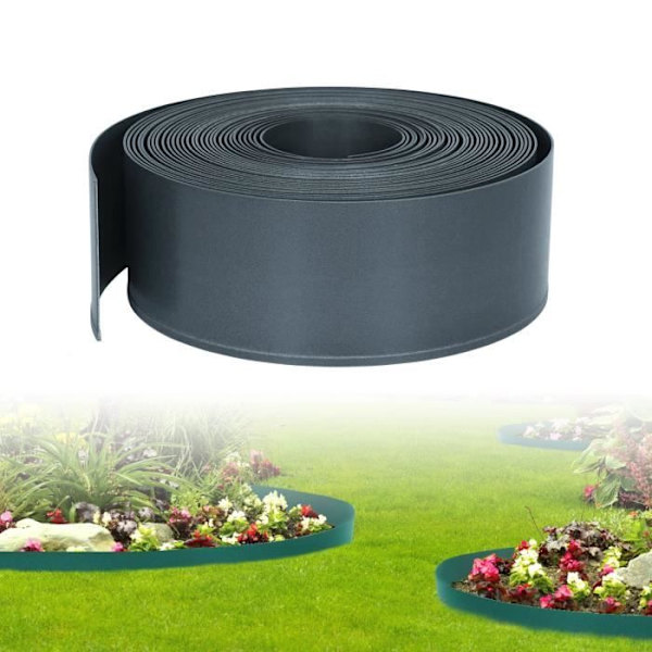 Gräsmattekant av PP plast - LZQ - 100m - Antracit Antracit