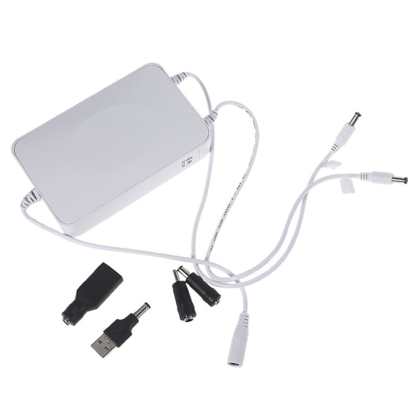 10000mah USB 5v Ups Oavbruten backup power 5,5x5,1mm Dubbel utgång för Wifi Router Mobiltelefon Bilkamera Tablet
