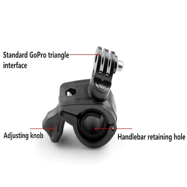 Bärbar 360 graders rotation Cykel Motorcykel Styre Handtagsfäste Hållare för Gopro Hero Sjcam Kameratillbehör