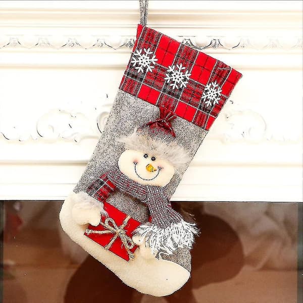 2 st Julstrumpa Socka Presentpåse Träddekorationstillbehör