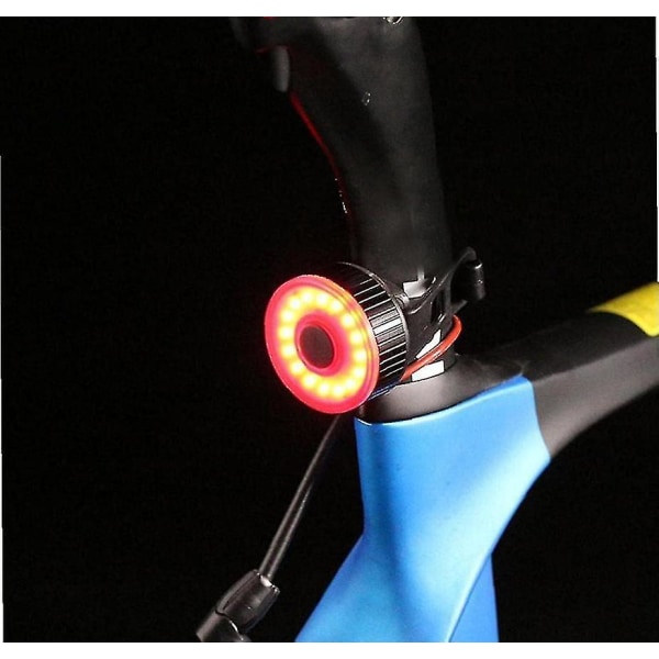 Cykelljus Cykelbakljus Led USB Uppladdningsbar Vattentät för Mountain Road Bike (svart)