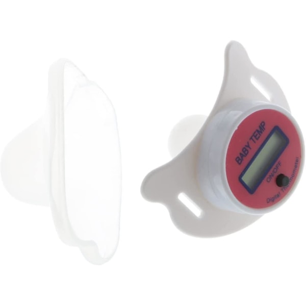 Termometer med hög noggrannhet LCD-skärm Nippelformad napp Bebisars uppvärmningsfebermätare Rosa/blå Digital för baby oral munslumpmässighet