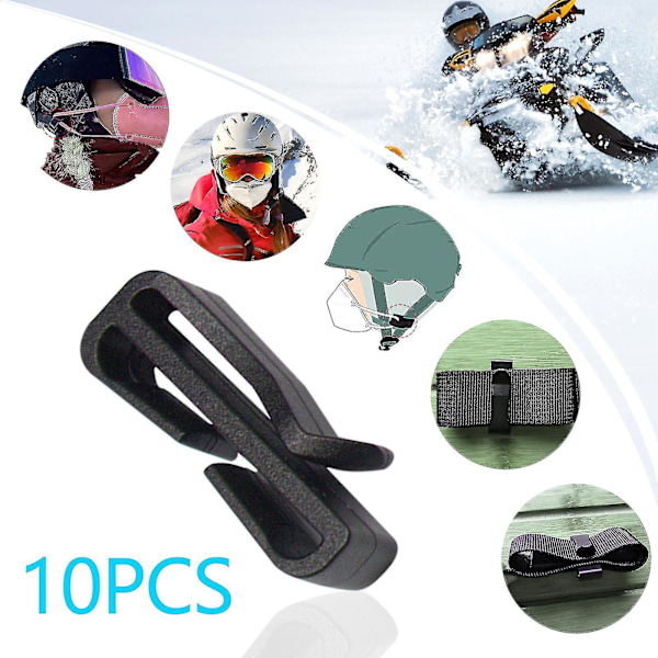 10 st Ski Mask Säte Helmet Ski Chuck Helmet Clip Mask Hook Cover On Helmet