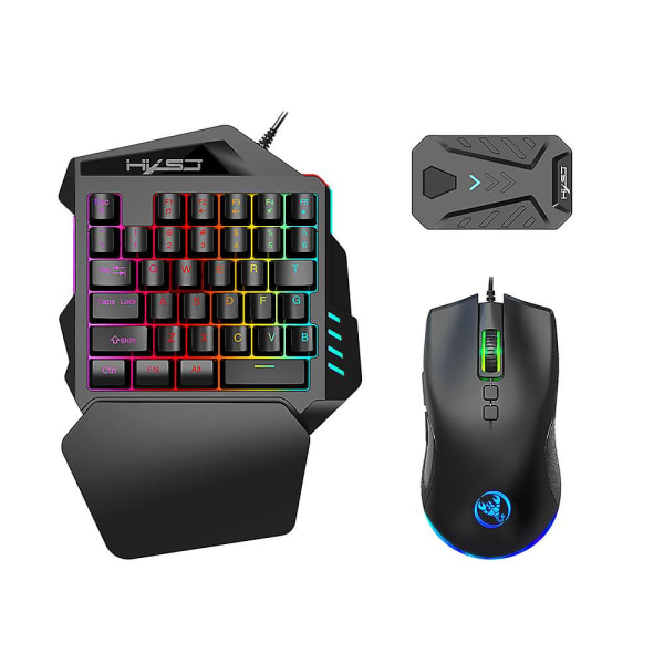 Hxsj A883 Trådbunden Rgb Gaming Mouse V100 35 nycklar Enhands Gaming Tangentbord P8 Portable Android Keyboard Mouse Converter Combo