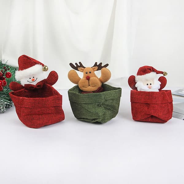 Presentpåse i tyg för barn och tonåringar, julklappspåse för godis