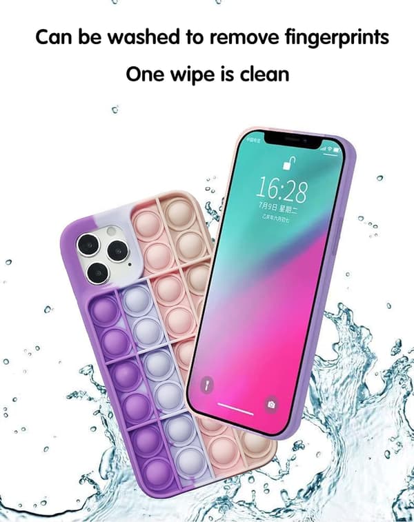 Pop It-etui for iPhone 12/12 Pro, iPhone 12/12 Pro Bobleplast-etui