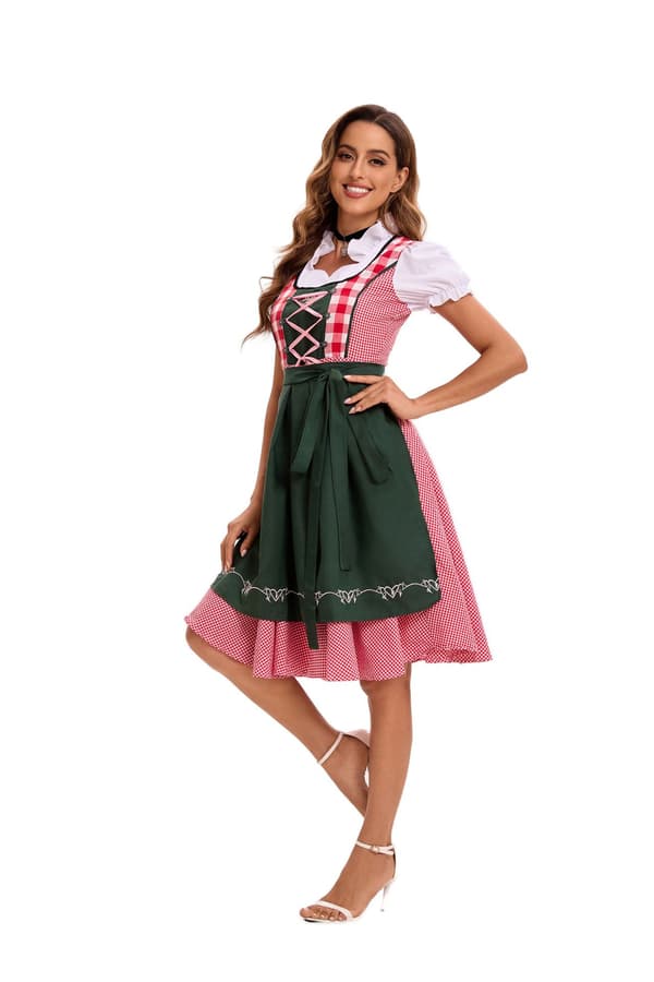 München Oktoberfest Servitris Klänning Mörkgrön Storlek 2XL