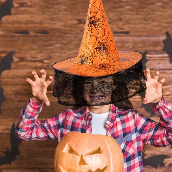 6-pack Häxhatt Halloween Kostymtillbehör Halloween W