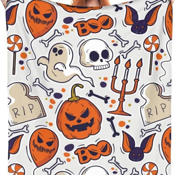 150CM x 200CM Halloween-teppe, perfekt for sofaparty-senger-33