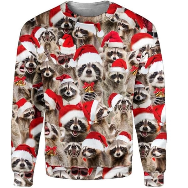 Jul 3D Digitaltryckt Tröja med Rund Hals, Present - HQ13 - Storlek 2XL 2XL
