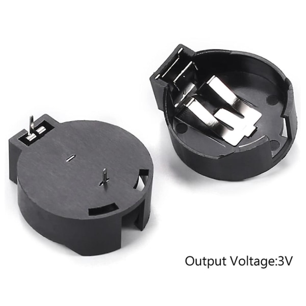 3v knapp myntcell batteriuttag Hållare case Mini batteri förvaringsbox Svart