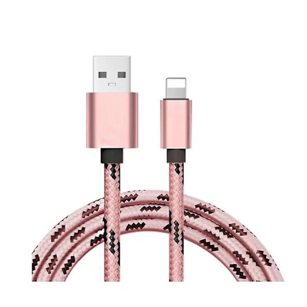 5 st 2 m flätade Lightning-kablar Laddningsdatakabel för iPhone 11 13 14