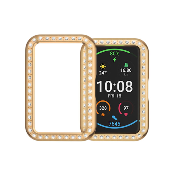 Skyddande skal med strass, full skyddande PC-fodral för Huawei Watch Fit
