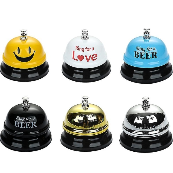 Novelty Ring For A Kiss Service Desk Bell, roliga presenter till honom och henne, Valentine, Anniversary (6st, 2,5 in)