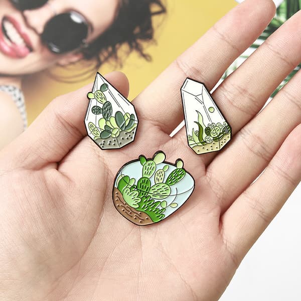 5 stk. Mode Versatile Planteformede Badge Sød Personlighed B