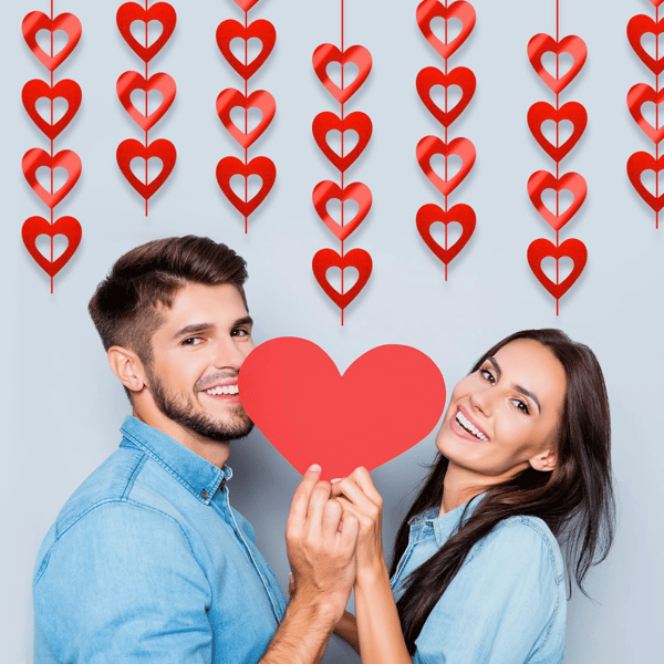 40 stykker Valentinsdag hjertepynt for bryllup,