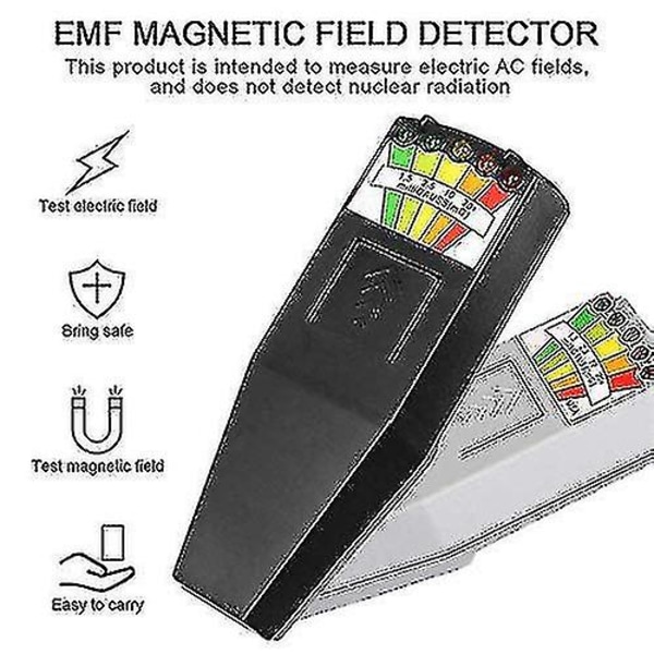 5 Led EMF-mätare Magnetfältsdetektor Spökjakt Paranormal Utrustning Testerräknare