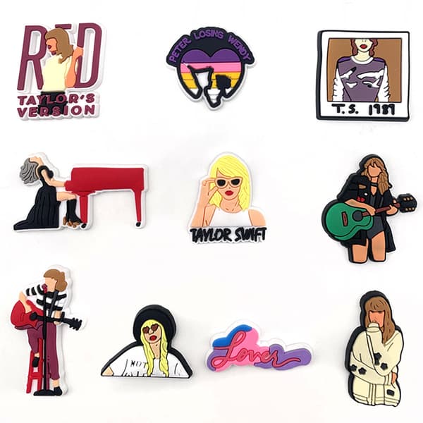 10 stk 3D Hagesko-pynt (Taylor Swift), Sko-smykker, Kutt