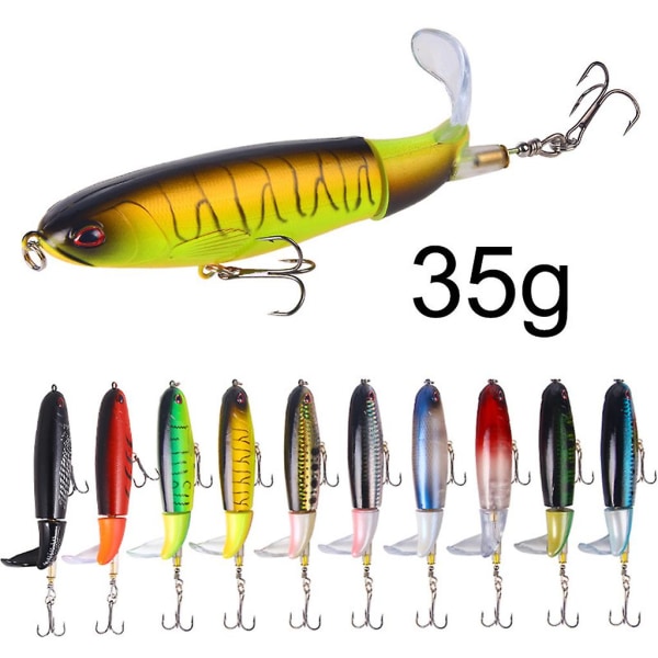 Fiskedrag Topwater Hard Bait Artificiell Wobblers Plastic Minnow 3d Eyes