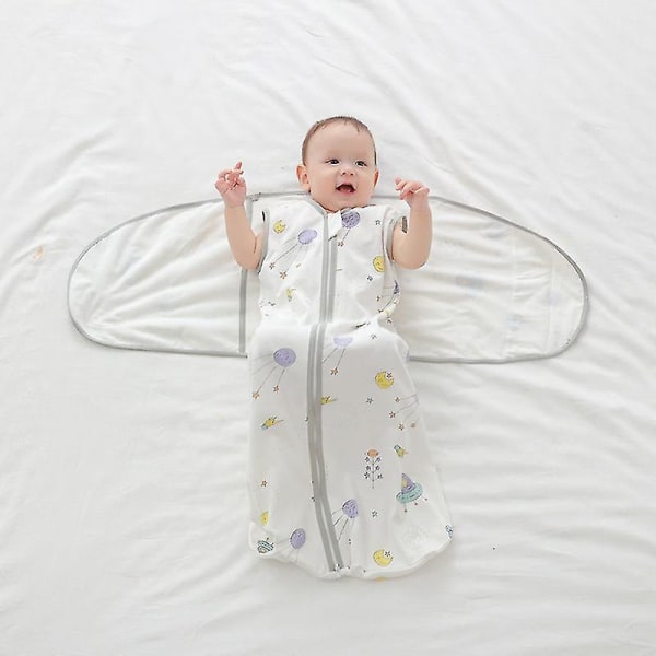 Baby unisex-baby biodlare bärbar filt, ekologisk bomull, swaddle Transition sovsäck