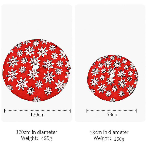 Juletræstæppe, 78 cm juletræstæpper rød