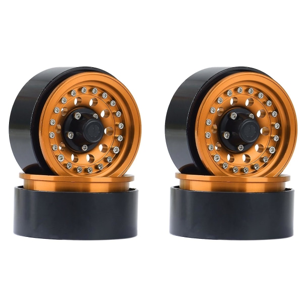 1,9 tums Clamp Ring Beadlock Wheels Fälg för 1/10 Rc Crawler, orange