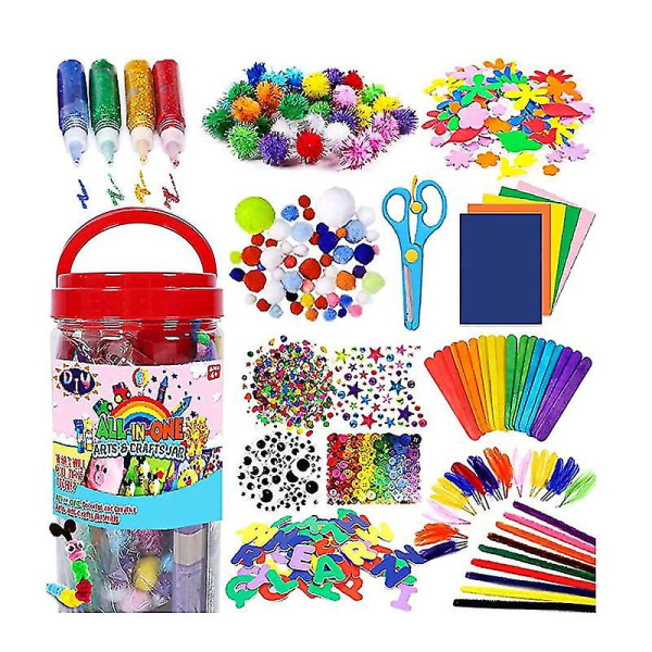 Arts and Crafts Supplies for Kids - Craft Art Supply Kit - Allt i ett D.i.y