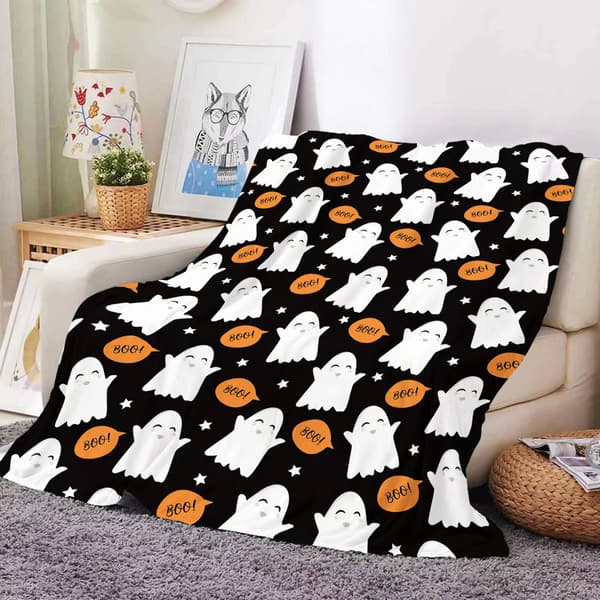 75CM x 100CM Halloween Tæppe, Perfekt til Sofaer og Senge til Fester - 66