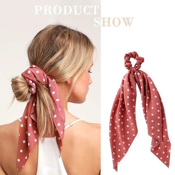 12 stk. Hårbånd Hår Elastikker Chiffon Blomster Scrunchie Hår B
