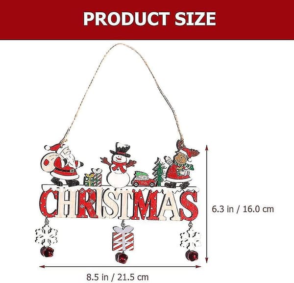 Julhängande Dörrskylt Snögubbe Tomte Välkomstkrans