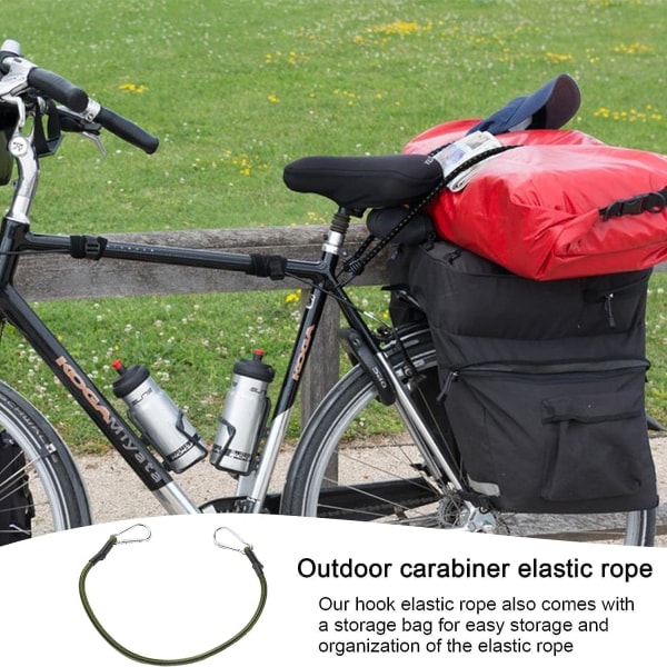 Lämplig för cykelcamping bungee-snöre med karbinhake