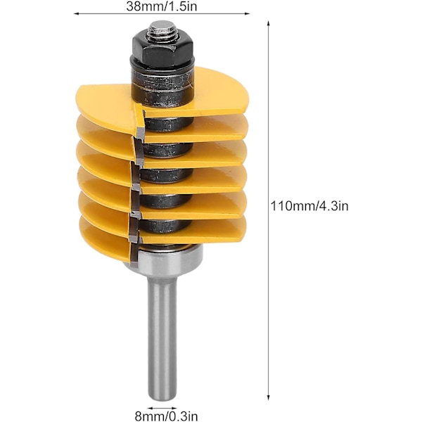 Vändbara Fingerledskärare Cylindriska Fräsar Justerbara 8mm Skaftfräs