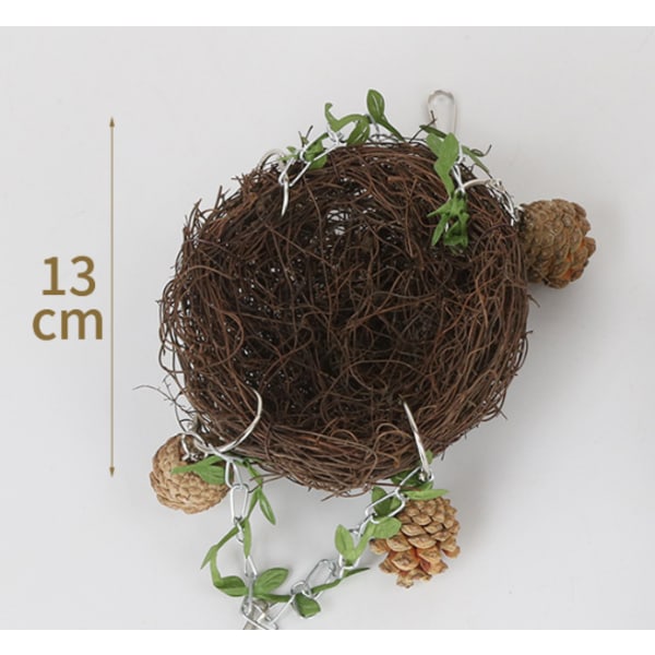 Naturlig Rattan Bo Small Medium Large Fågelgunga för Papegoja Undulat Kakadu Conure