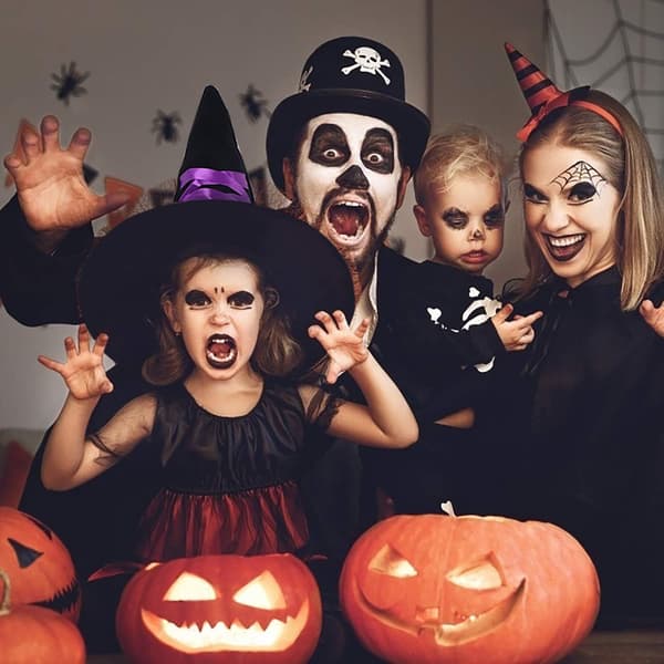 4 Stykker Hexehatte, Halloween Hexehat Kostume Tilbehør til Ha