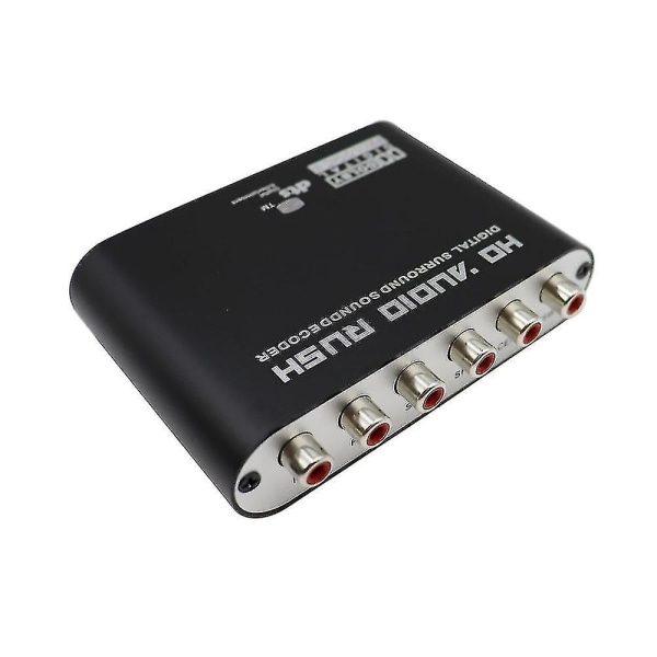 5.1 Ch Audio Decoder Spdif Coaxial To Rca Dts Ac3 Optisk Digital Förstärkare Analog Converte Förstärkare Hd Audio Rush [gratis frakt]