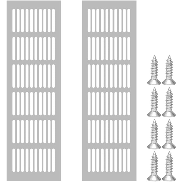 bitar av rektangulärt ventilationsgaller, aluminiumventilationsgaller, utomhusventilationsgaller 80x250mm