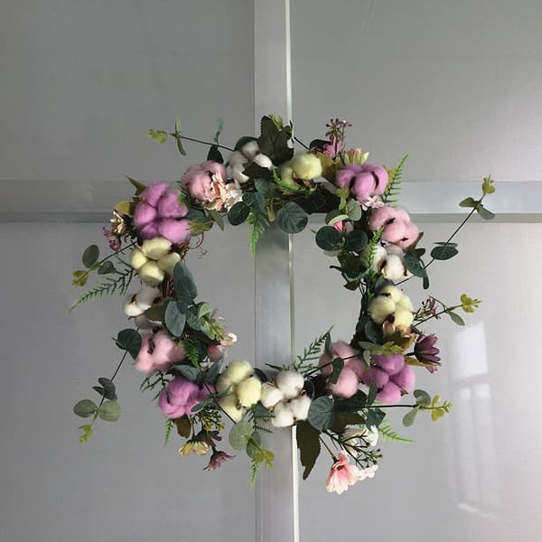 Juldekoration Hållbar Julkrans Bomulls Torkade Blommor