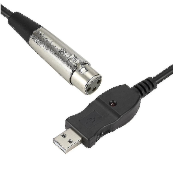 Rl 3m USB mikrofonlänkkabel, dator USB till xlr-mikrofonkabel
