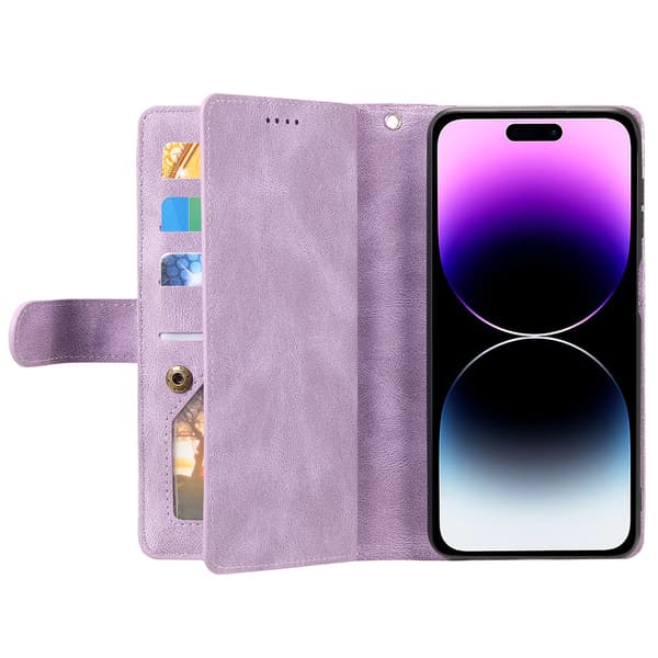 Magneettinen nahkalompakkokotelo iPhone 11 Pro - Puple