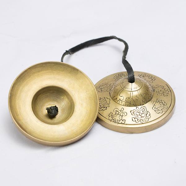 3-tums Tibetan Tingsha, Meditation Sanskrit Rune, Yoga Buddhism, avslappningsinstrument
