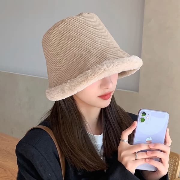 Myk fiskehatt for kvinner - Beige