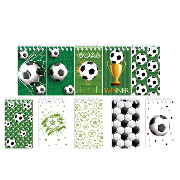 10-pak VM-fodboldnotesbøger, mini-notesbøger med fodboldtema