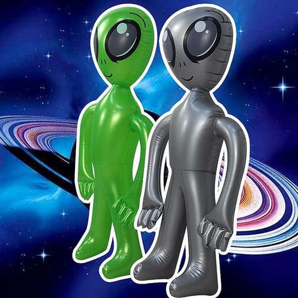2 stk. Alien Balloner Grøn Oppustelig Alien Jumbo Alien Oppustelig Til
