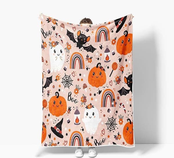 75CM x 100CM Halloween Tæppe, Perfekt til Fest Sofa Senge-38