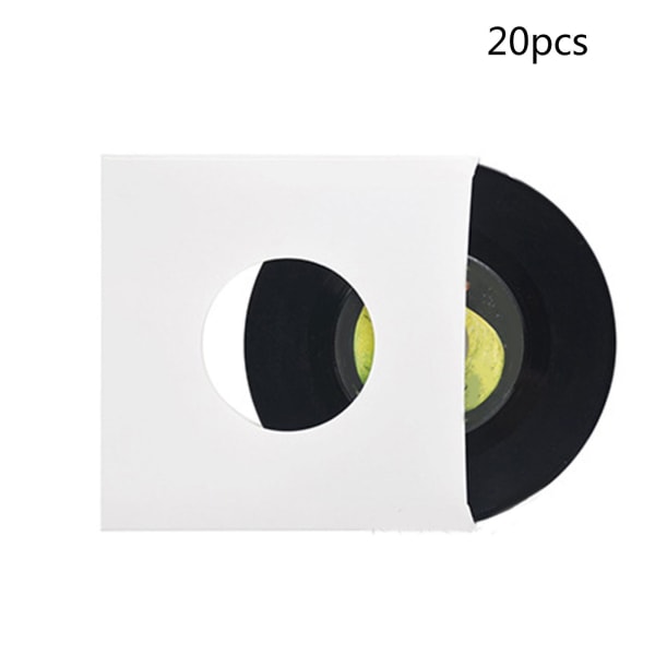 20 st DVD-skyddsväska för skiva med vit ärm 100 st bärbara papperspåsar