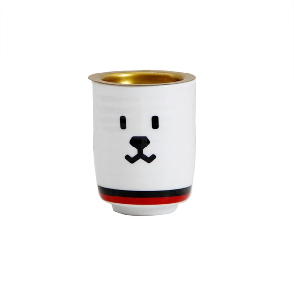 Rökelsebrännare Enkel modern tecknad söt vit katt ansiktsmönster Keramisk rökelsebrännare